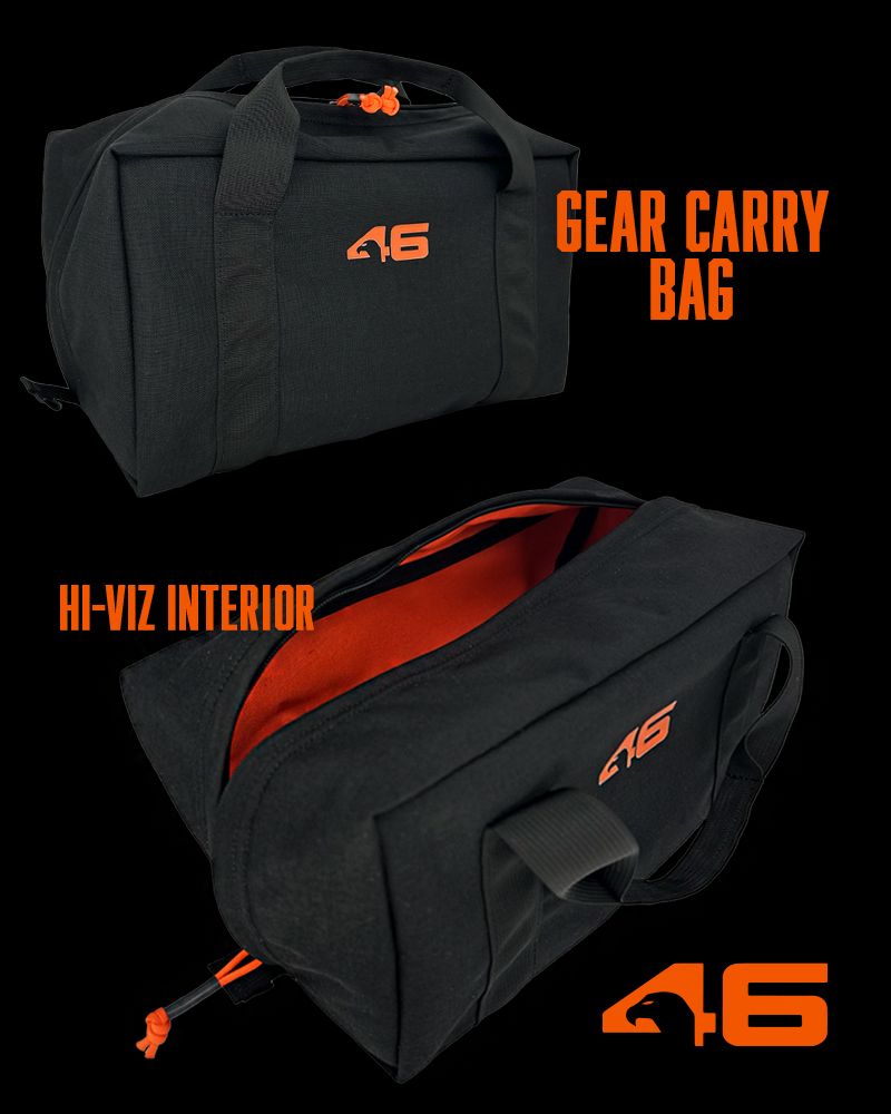 Gear Carry Bag  Hi Viz Interior, Color: Black/Hi Viz Orange