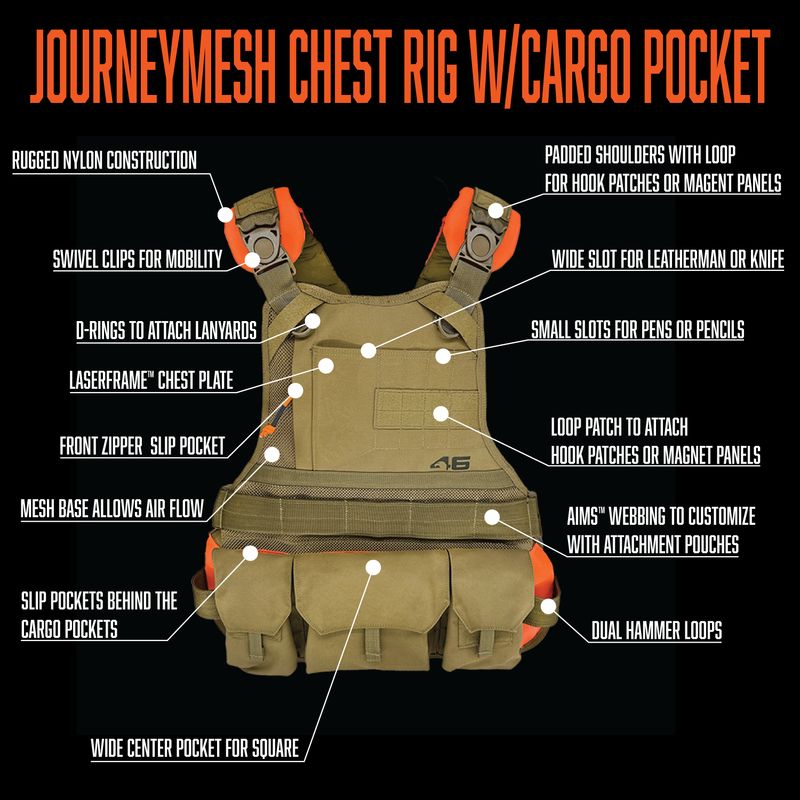 JourneyMESH™ Chest Rig W/ Cargo Pockets - V3
