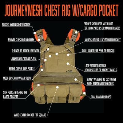 JourneyMESH™ Chest Rig W/ Cargo Pockets - V3