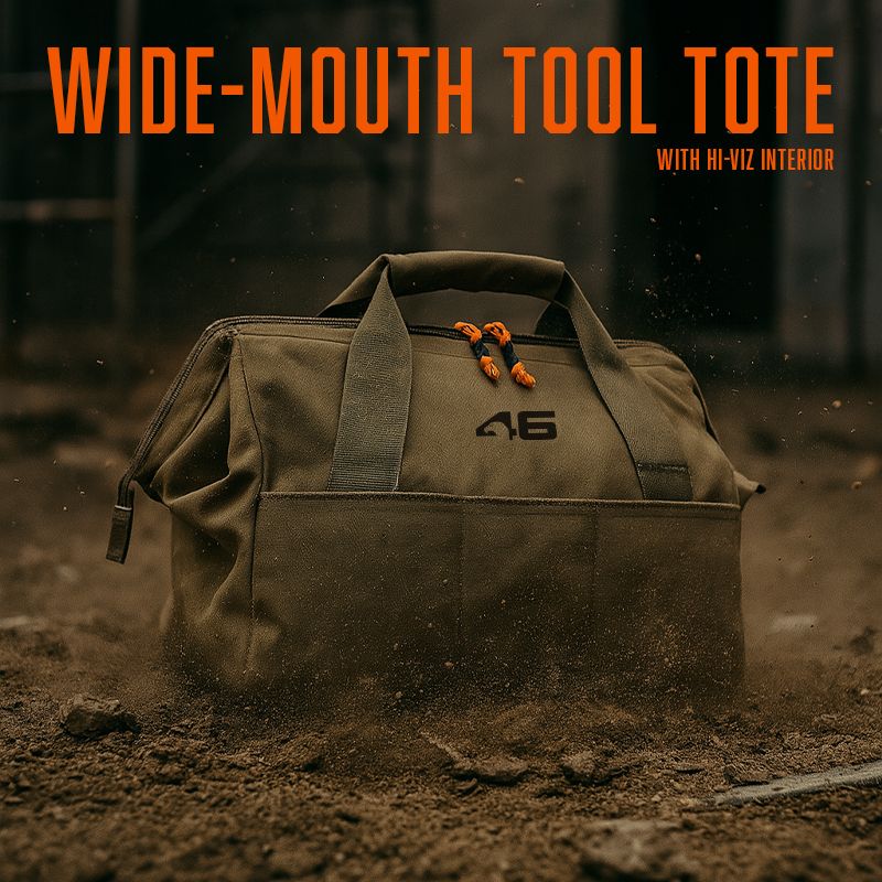 Wide-Mouth Tool Tote Hi Viz Interior