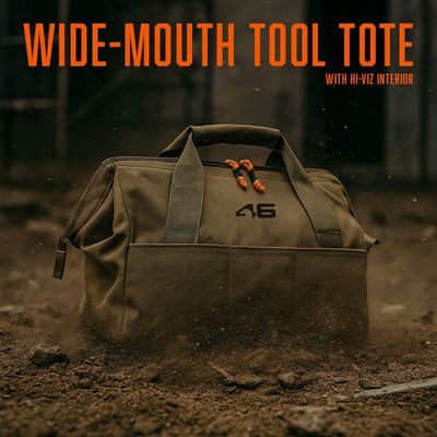 Wide-Mouth Tool Tote Hi Viz Interior