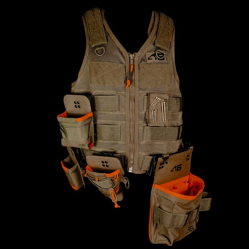 Saratoga Tool Vest® - LT Starter Kit, Color: Coyote/Orange, Vest Size: Standard Saratoga - LT