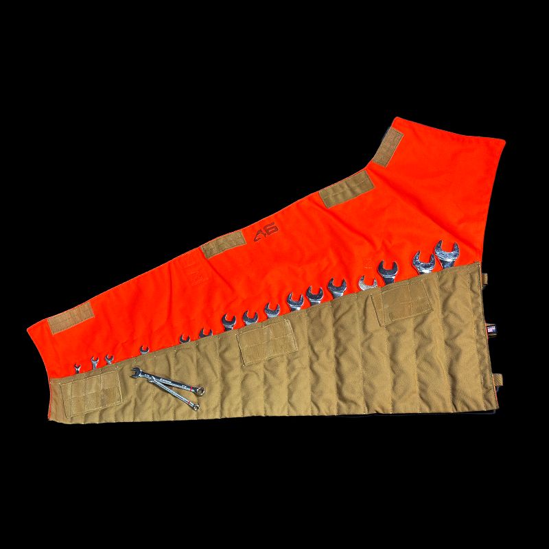 Wrench Roll Pouch - 20 Slot, Color: Coyote/Hi Viz Orange
