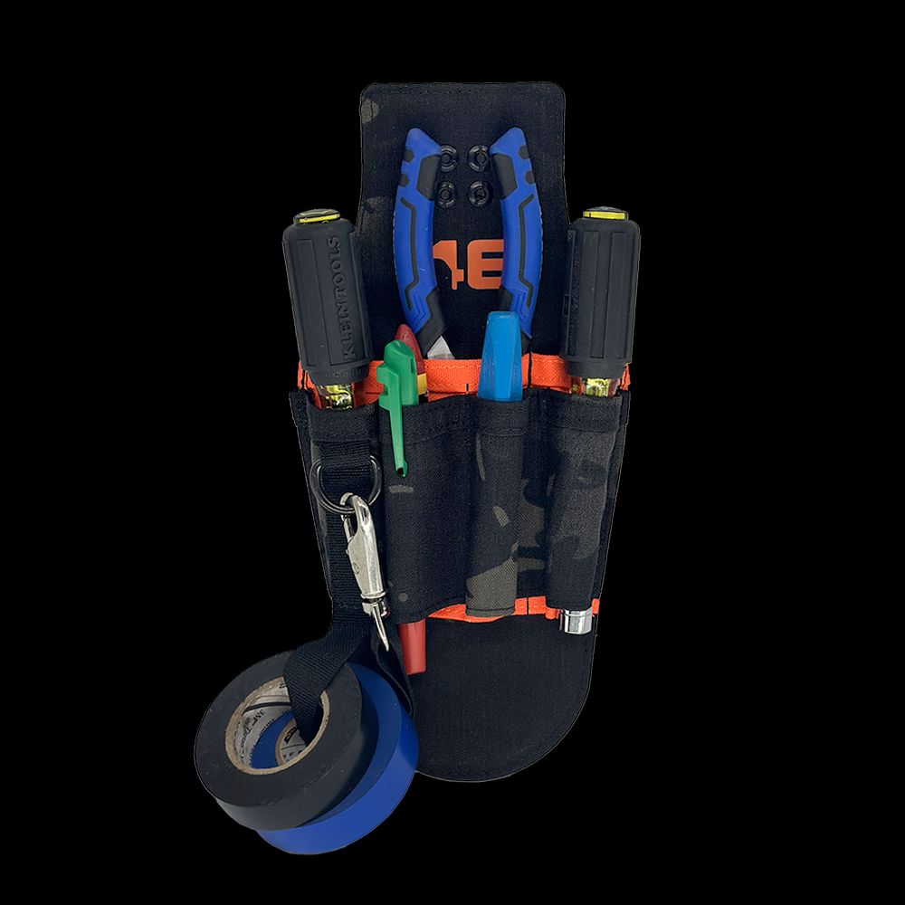 Limited Edition Black Camo 7 Pocket Electricians Pouch ROTATE/QUICK RELEASE