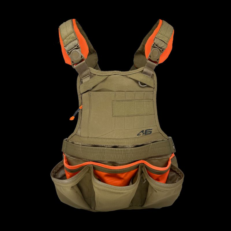 JourneyMESH™ Open Pocket Chest Rig V3, Color: Coyote/Hi Viz Orange