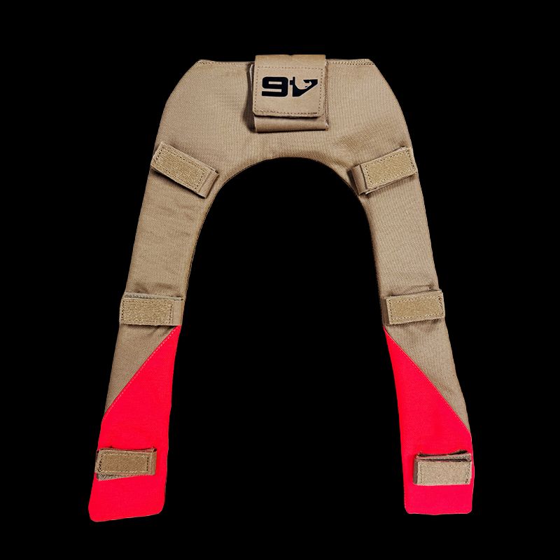 Padded Suspender Yoke -V2, Color: Coyote/Hi Viz Orange