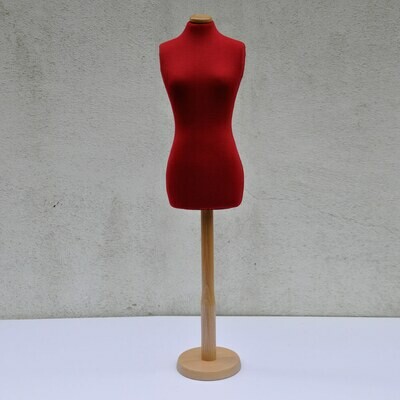 Red half scale mannequin