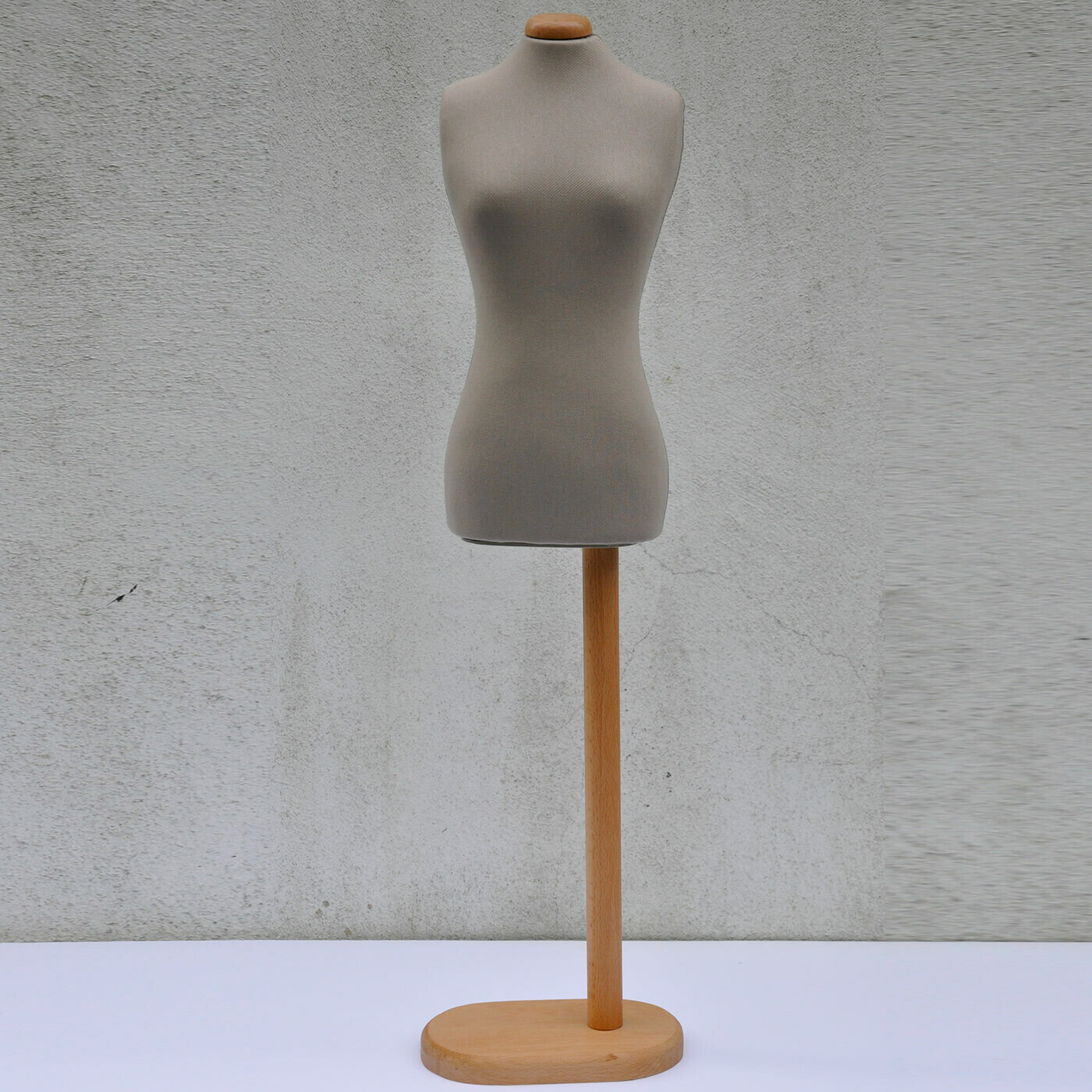 Beige half scale offset ladies mannequin Beige half scale offset ladies mannequin