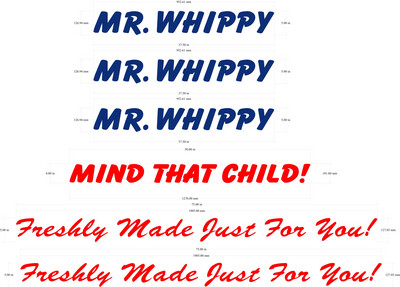  Budget Sign Name  Package For Ice Cream Vans 