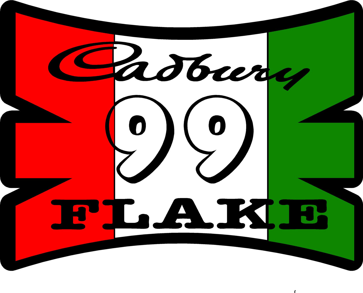 Italian Cadburys 99 Flake Bubble Ice Cream sticker 