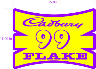 Cadburys 99 Flake Bubble Ice Cream sticker 