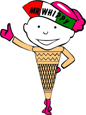 Mr Whippy Italian Man Vinyl Ice Cream Cartoon sticker No1
