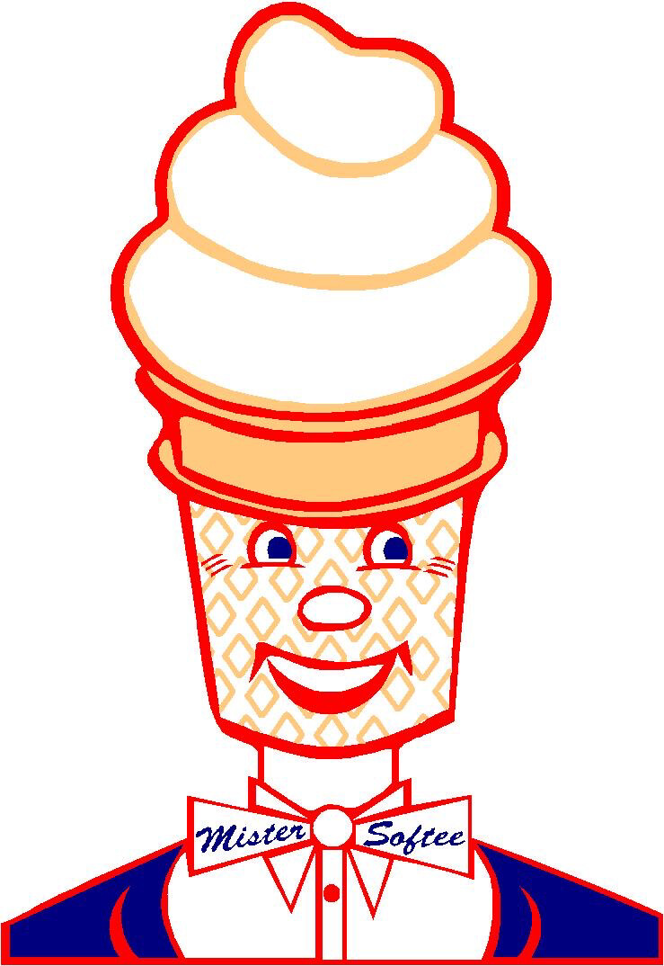 Mr Softee Man Vinyl Ice Cream Cartoon sticker No1