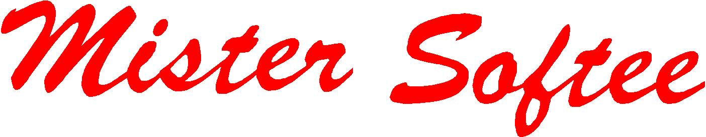 MISTER SOFTEE NAME IN ONE  Colour  Vinyl Ice Cream Cartoon sticker No 8