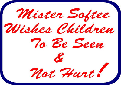 MISTER SOFTEE WISHES CHILDREN Vinyl Ice Cream Cartoon sticker No 4 