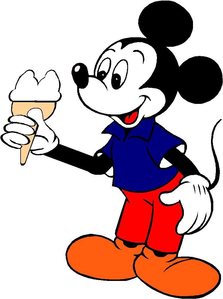 cartoons holding ice cream cone  A3