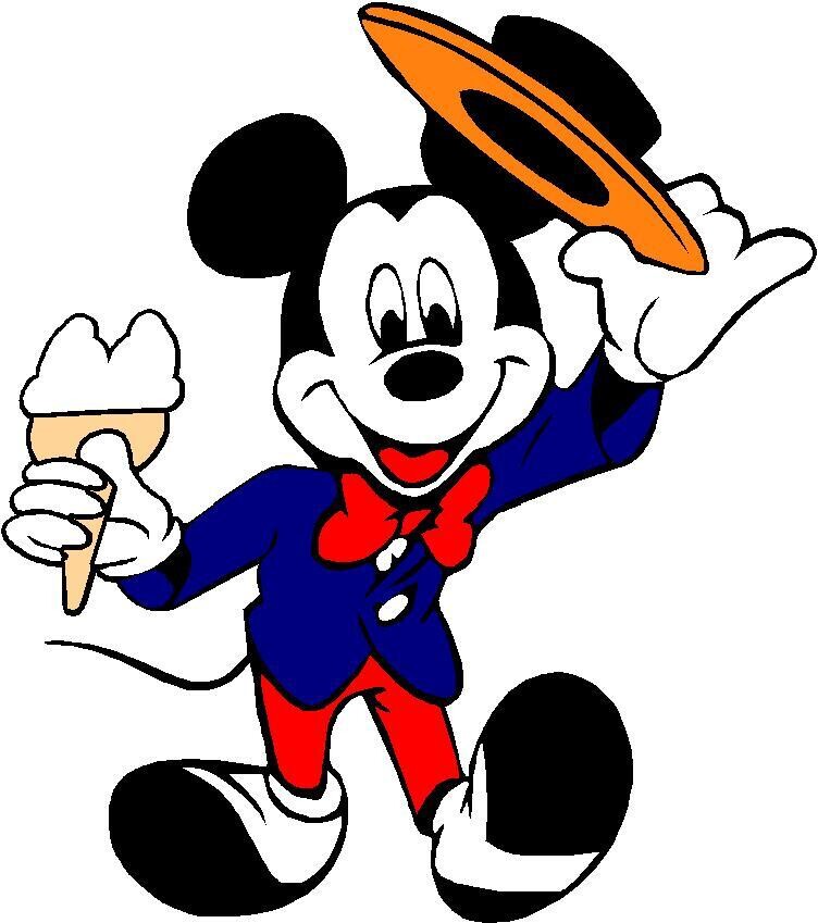 cartoons holding ice cream cone  A1