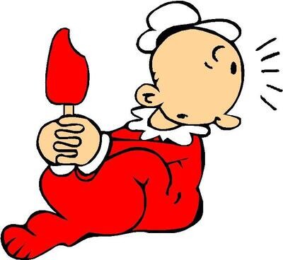 cartoons holding ice cream cone  A17