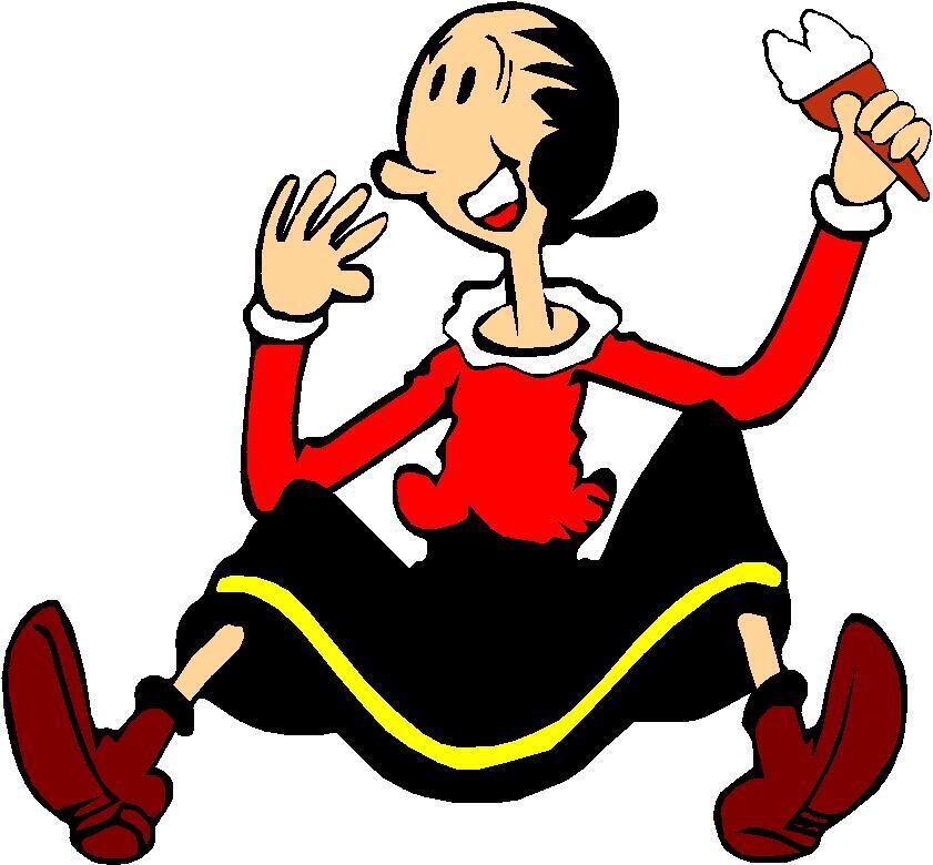 cartoons holding ice cream cone  A18