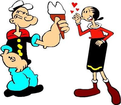 cartoons holding ice cream cone  A19