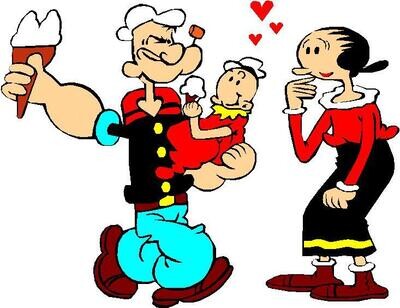 cartoons holding ice cream cone  A21