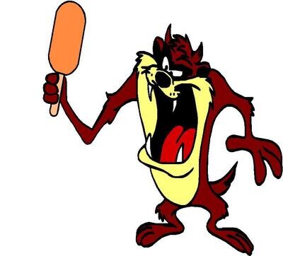 cartoons holding ice cream cone  B2