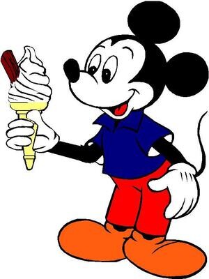 cartoons holding ice cream cone  A8