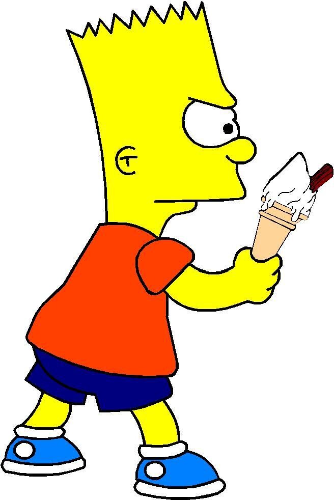 cartoons holding ice cream cone  C1