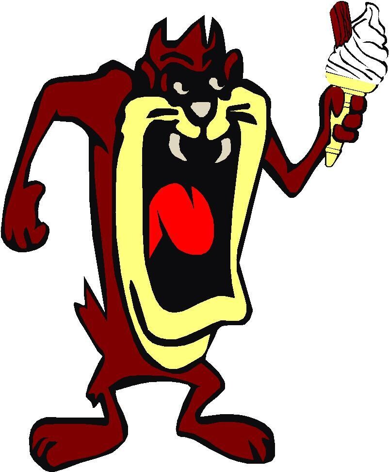 cartoons holding ice cream cone  B10