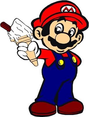 cartoons holding ice cream cone  B14