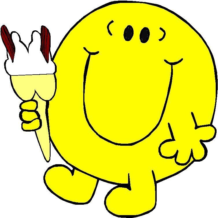 cartoons holding ice cream cone  B17