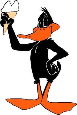 cartoons holding ice cream cone  B6