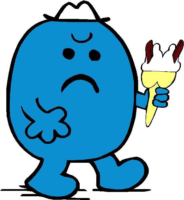 cartoons holding ice cream cone  B19