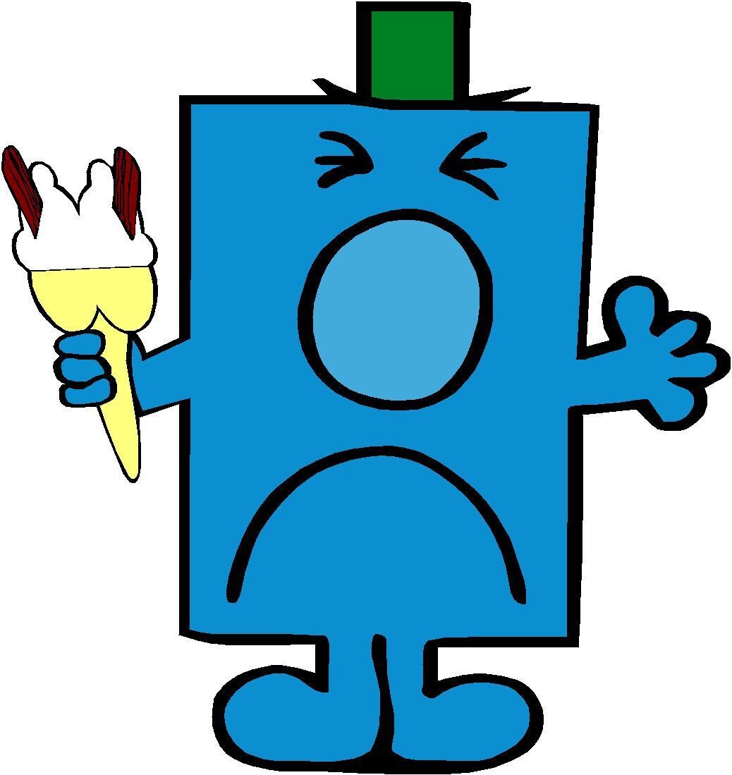 cartoons holding ice cream cone  C14