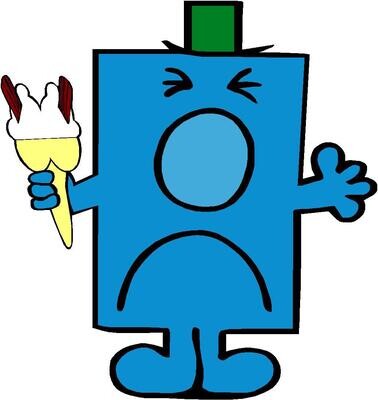 cartoons holding ice cream cone  C14