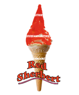 whippy soft ice cream Single Cone Red Sherbet 