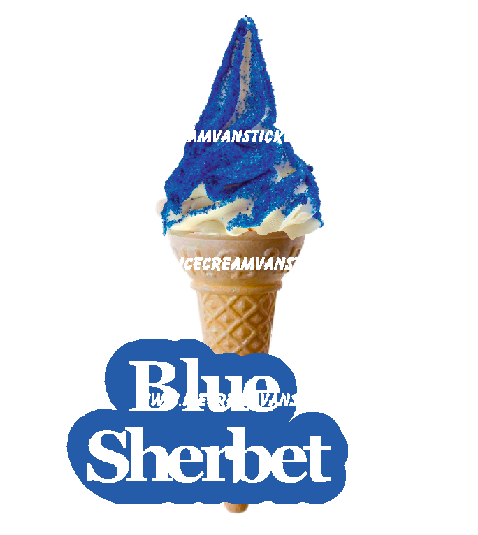 whippy soft ice cream Single Cone Blue Sherbet 