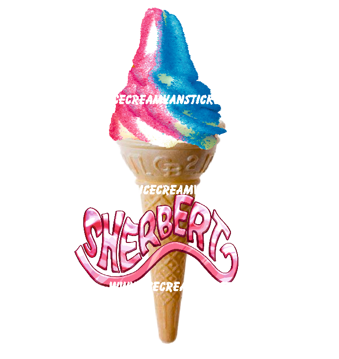 whippy soft ice cream Single Cone Mixed Sherbet 