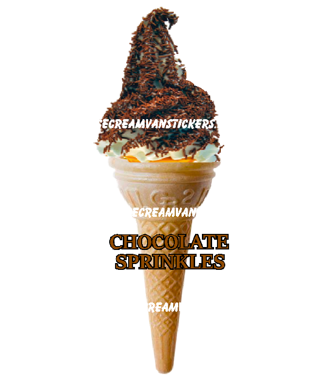 whippy soft ice cream Single Cone  Chocolate Sprinkles 