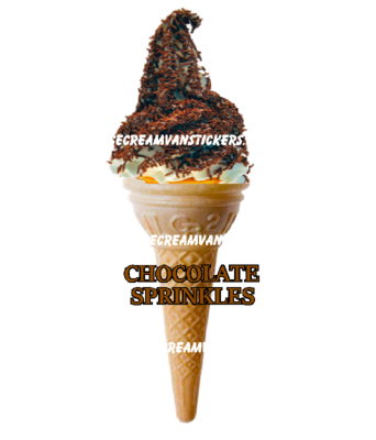 whippy soft ice cream Single Cone  Chocolate Sprinkles 