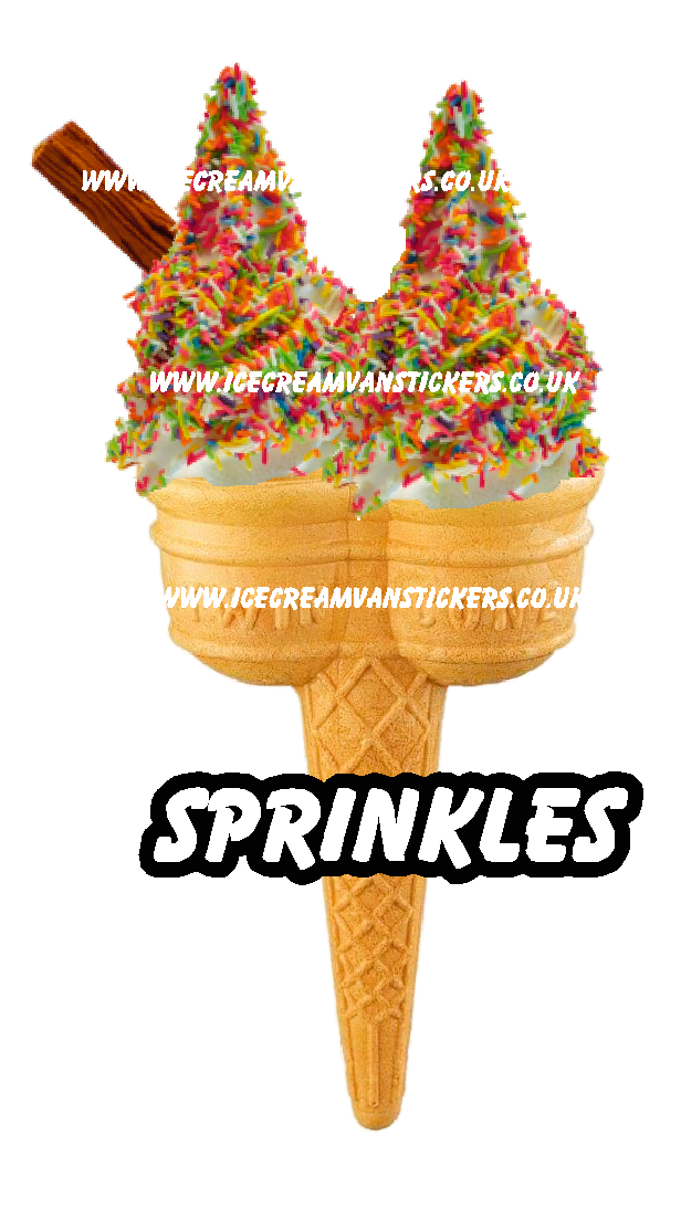 whippy soft ice cream Twin Cone Sprinkles 