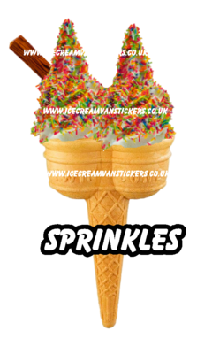 whippy soft ice cream Twin Cone Sprinkles 
