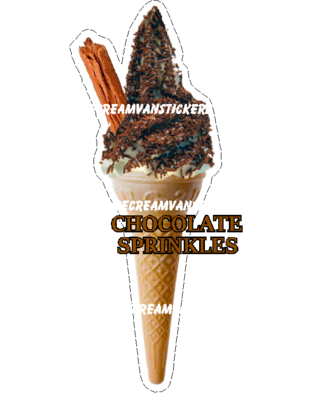 whippy soft ice cream Single Cone Chocolate Sprinkles With Flake