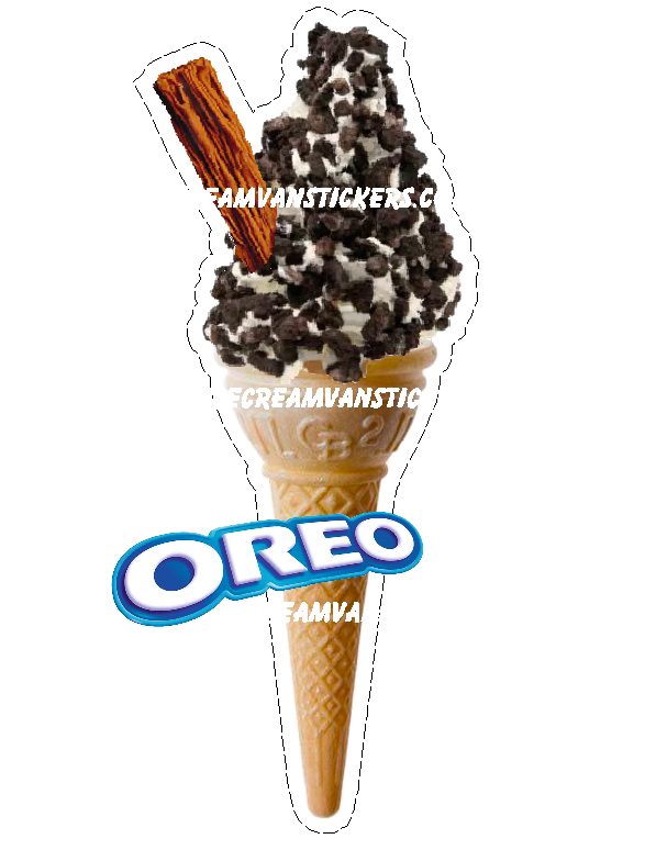 whippy soft ice cream Single Cone Oreo With Flake