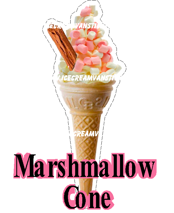 whippy soft ice cream Single Cone Marshmallow With Flake