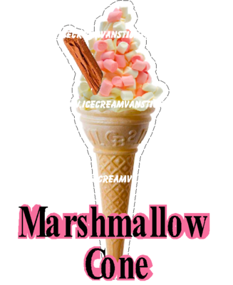 whippy soft ice cream Single Cone Marshmallow With Flake