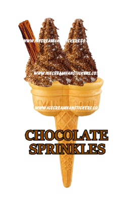 whippy soft ice cream Twin Cone Chocolate Sprinkles With 99 Flake 
