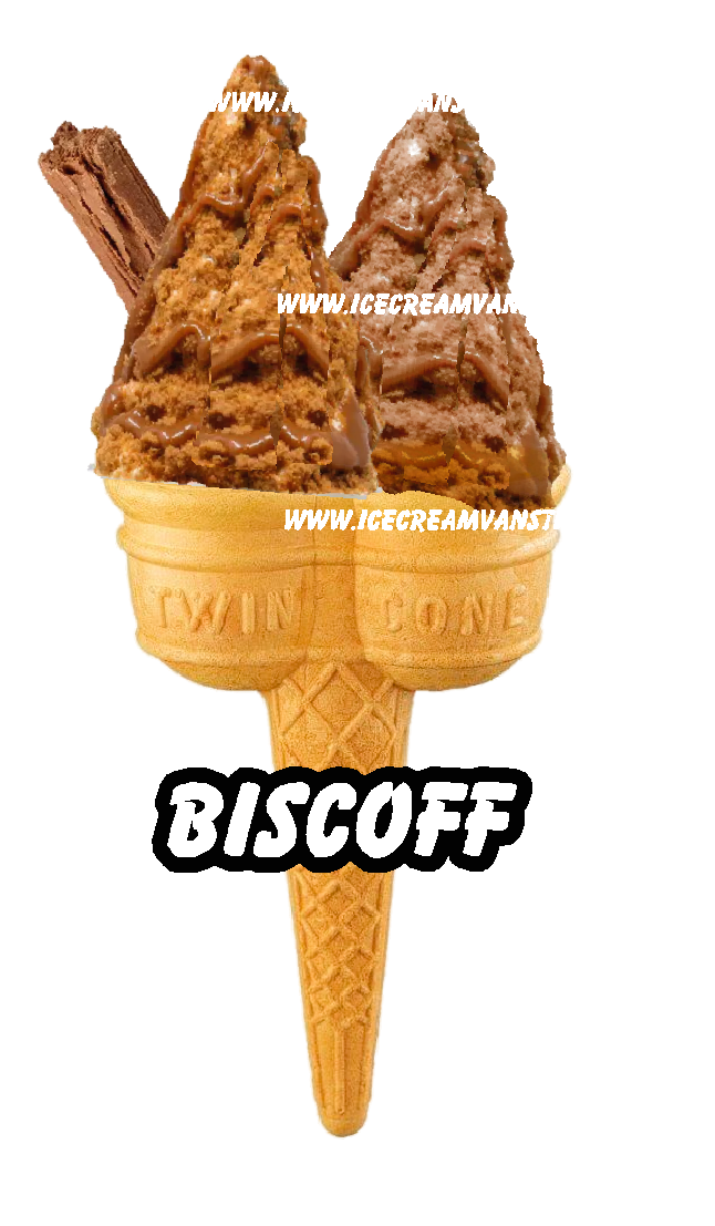 whippy soft ice cream Twin Cone Lotus Biscoff With 99 Flake 
