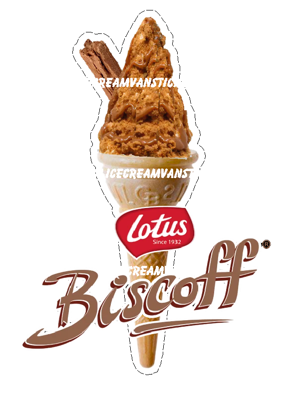 whippy soft ice cream Single Cone Lotus Biscoff With Flake