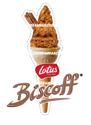 whippy soft ice cream Single Cone Lotus Biscoff With Flake
